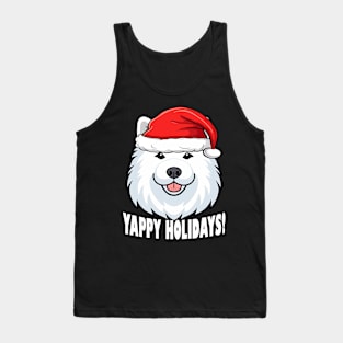 Samoyed Christmas Gift Yappy Holidays Santa Dog Tank Top